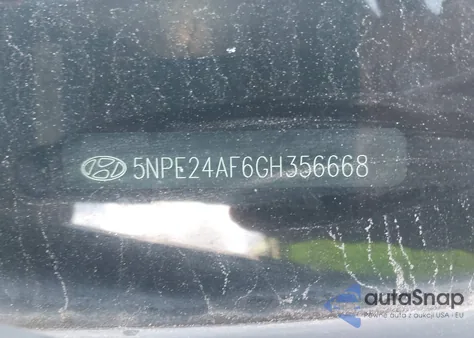 2016 Hyundai Sonata Se z USA, uszkodzony, nr VIN 5NPE24AF6GH356668